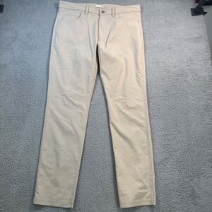 Tasc Performance Mens Tailored Bamboo Chino Pants Khaki Beige 36x32